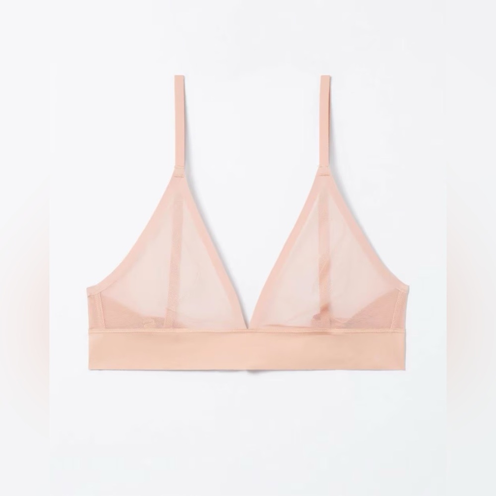 Soma Triangle Mesh Bralette in Hush Neutral Tan / Cream - Picture 5 of 12
